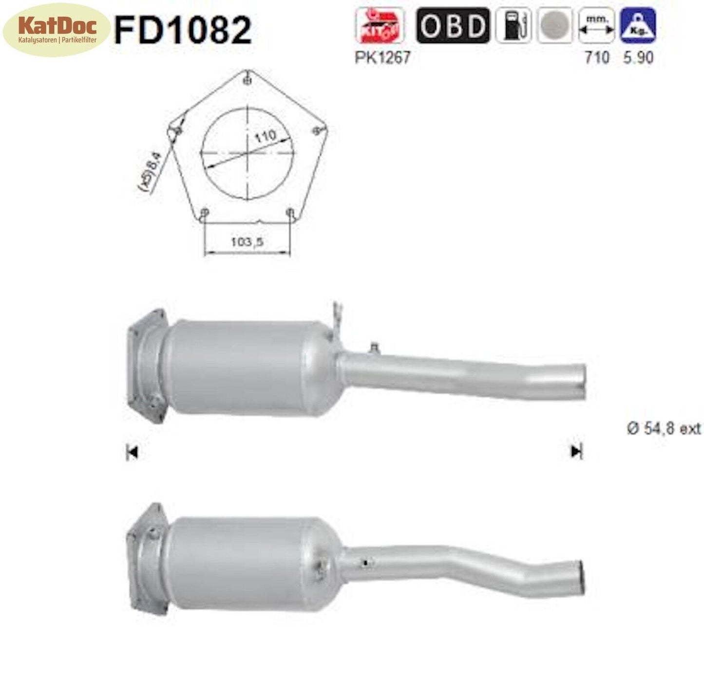Ruß - Partikelfilter Seat Alhambra, VW Sharan, 2.0, TDI, 100/103kW, Euro 4 - KatDoc