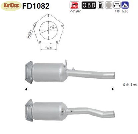 Ruß - Partikelfilter Seat Alhambra, VW Sharan, 2.0, TDI, 100/103kW, Euro 4 - KatDoc
