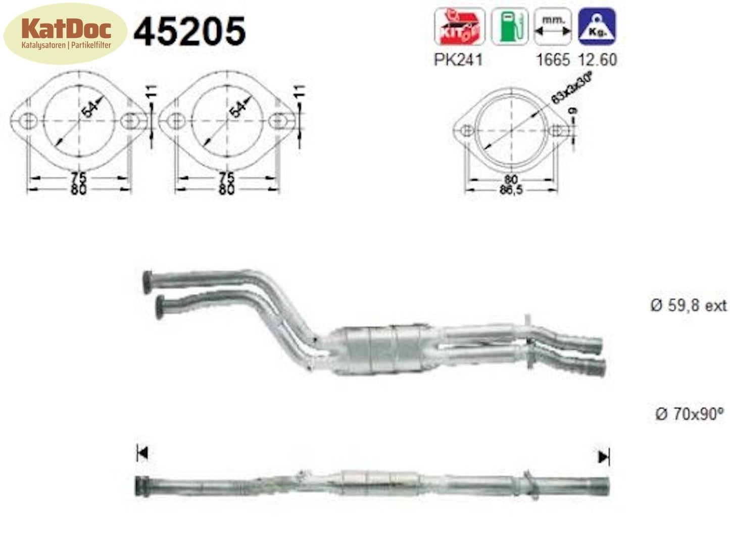 Katalysator BMW 3er (E36) M3, 3.0, 210/217kW, Euro 1&2 - KatDoc