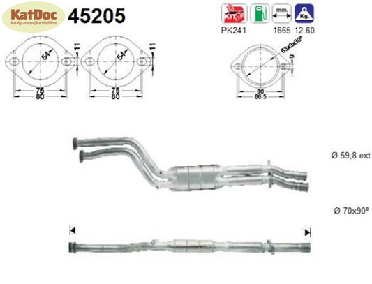 Katalysator BMW 3er (E36) M3, 3.0, 210/217kW, Euro 1&2 - KatDoc