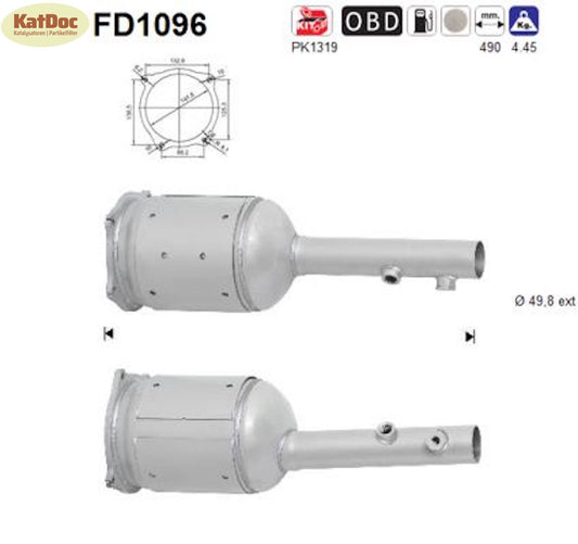 Ruß - Partikelfilter Renault Kangoo/Rapid, 1.5 dCi, 76kW, Euro 4 - KatDoc