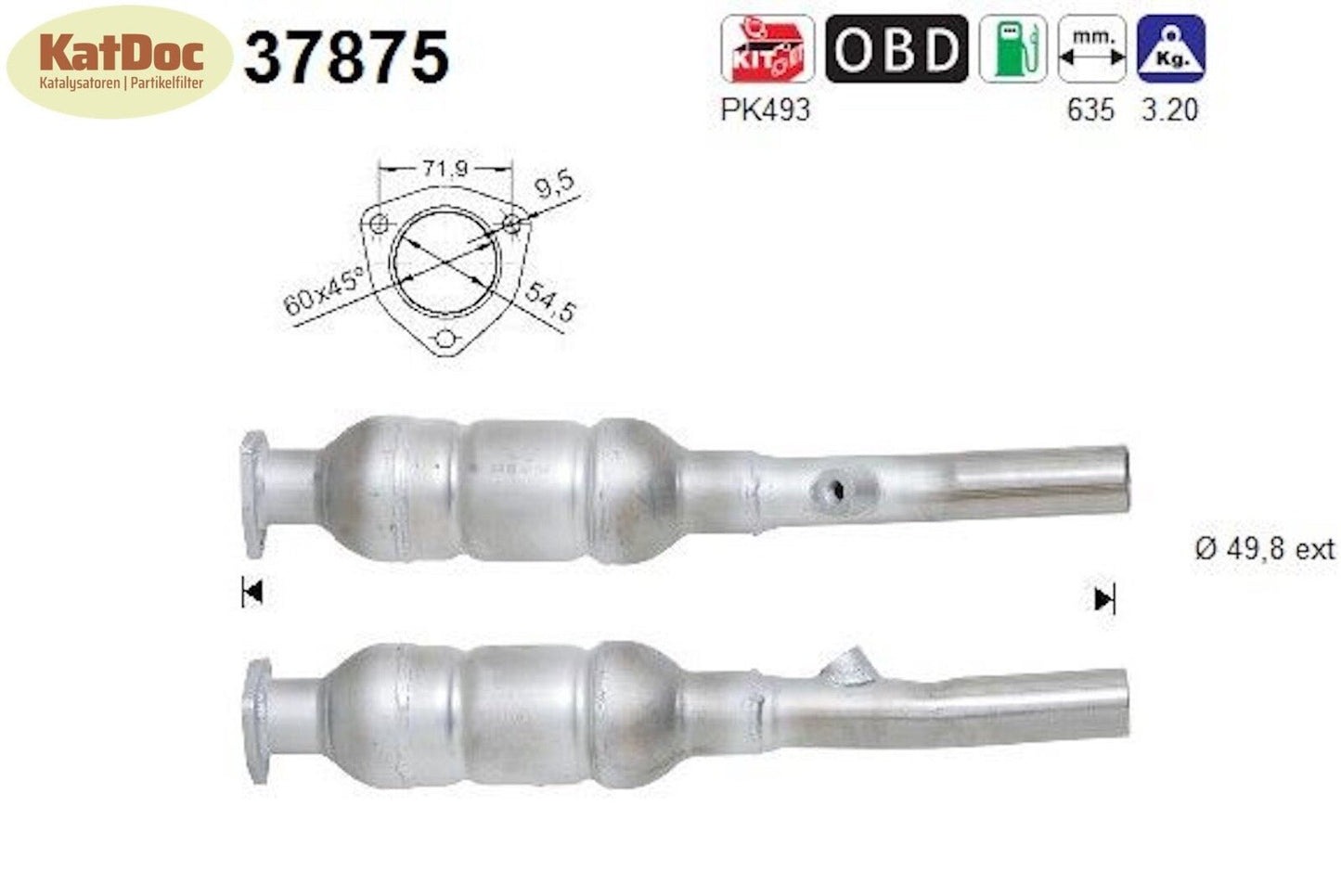 Katalysator Seat Leon/Toledo, Skoda Octavia, VW Golf 4/Bora, 1.4/1.6, Euro 4 - KatDoc