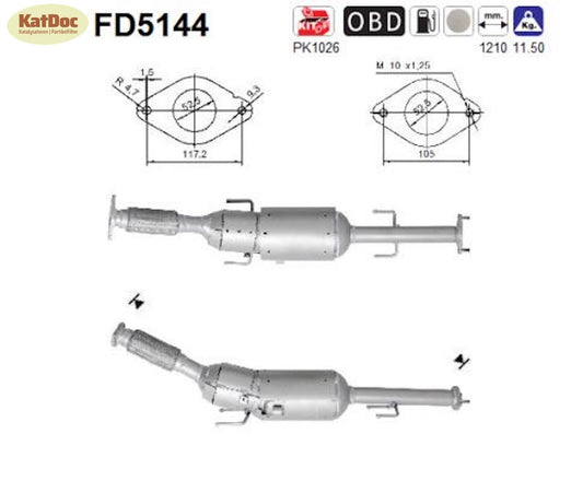 Ruß - Partikelfilter für Nissan Juke, 1.5 dCi, 81kW, Euro 5 - KatDoc