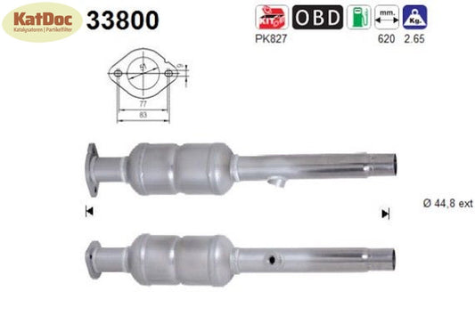 Katalysator Seat Leon/Altea, Skoda Octacia, VW Golf 4/5, 1.4, 59/63kW, Euro 5 - KatDoc