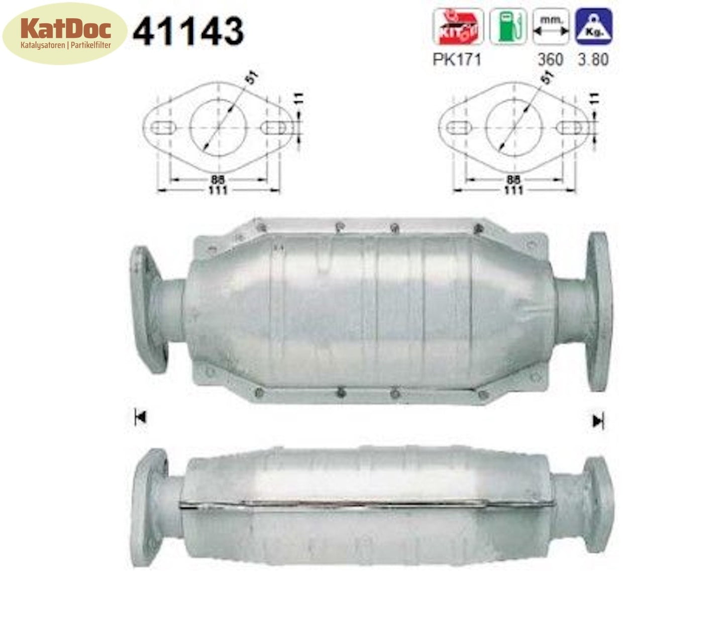 Katalysator Alfa Romeo 145/146/155/GTV/Spider,Lancia Delta/Dedra,1.8/2.0,Euro 1&2 - KatDoc