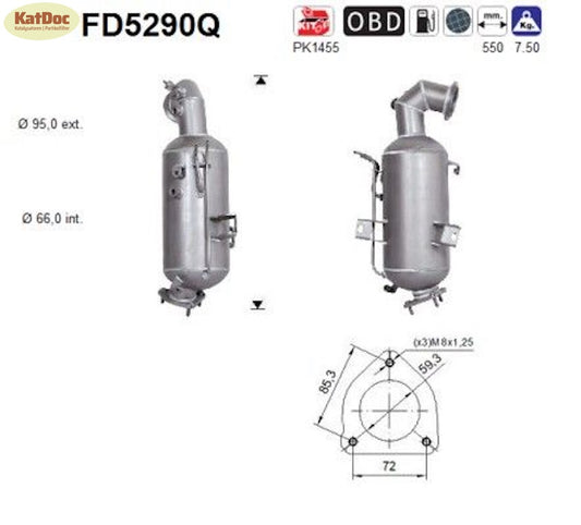 Ruß - Partikelfilter Opel Cascada/Insignia/Zafira C Tourer,2.0, Silizium, Euro 6 - KatDoc