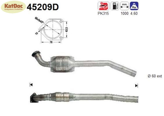 Katalysator BMW 3er E46 320d, 2.0, 100kW, Euro 1&2 - KatDoc