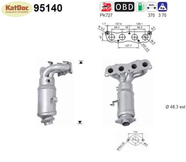 Katalysator für Toyota Yaris, Yaris/Vios, Euro 4 - KatDoc