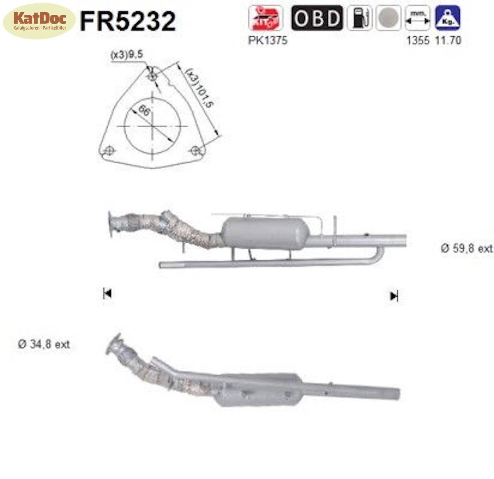 Ruß - Partikelfilter Land Rover Discovery/Range Rover Evoque, 2.0 D, Euro 6 - KatDoc