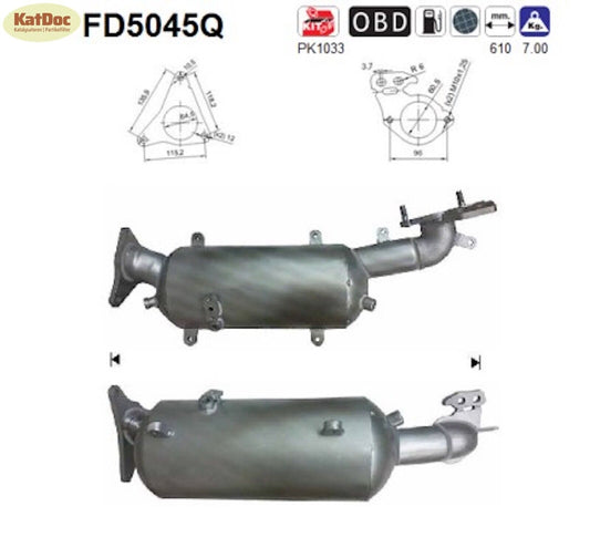 Ruß - Partikelfilter Subaru Forester/Impreza,2.0 D,108/110kW,AWD,Silizium,Euro 4 - KatDoc