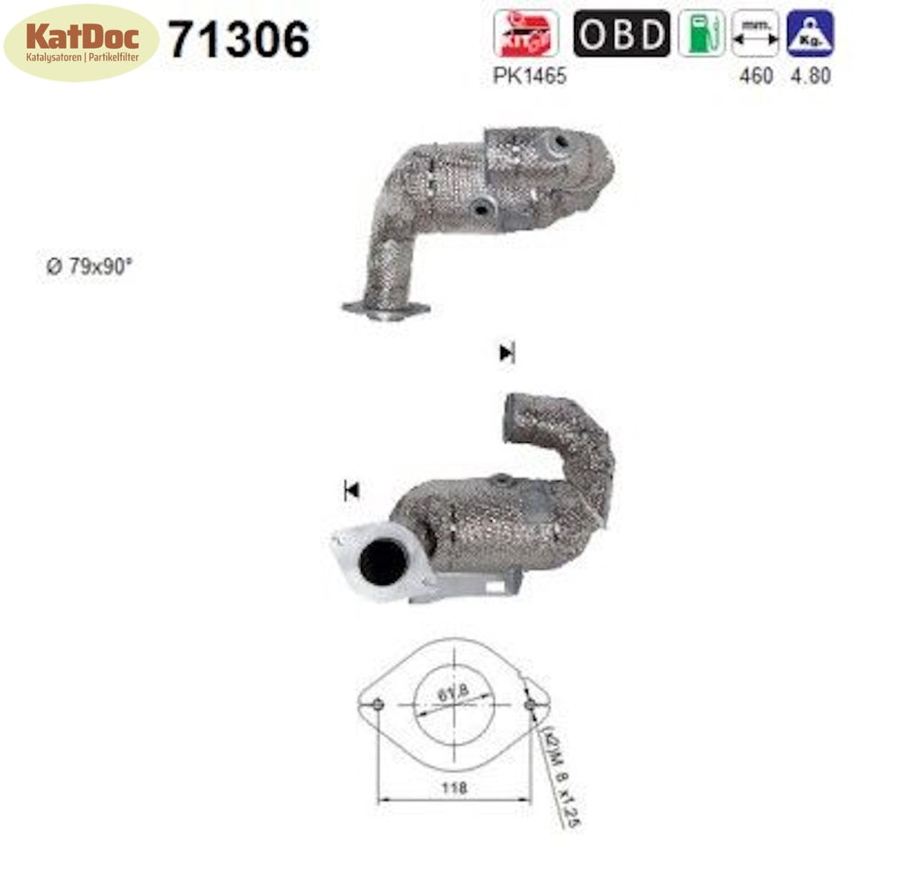 Katalysator für Mercedes A/B - Klasse/CLA, 1.3, 160kW, Euro 6 - KatDoc