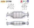 Katalysator für Opel Vectra B, 1.6/1.8/2.0 i 16V, 74/85/100kW, Euro 1&2 - KatDoc