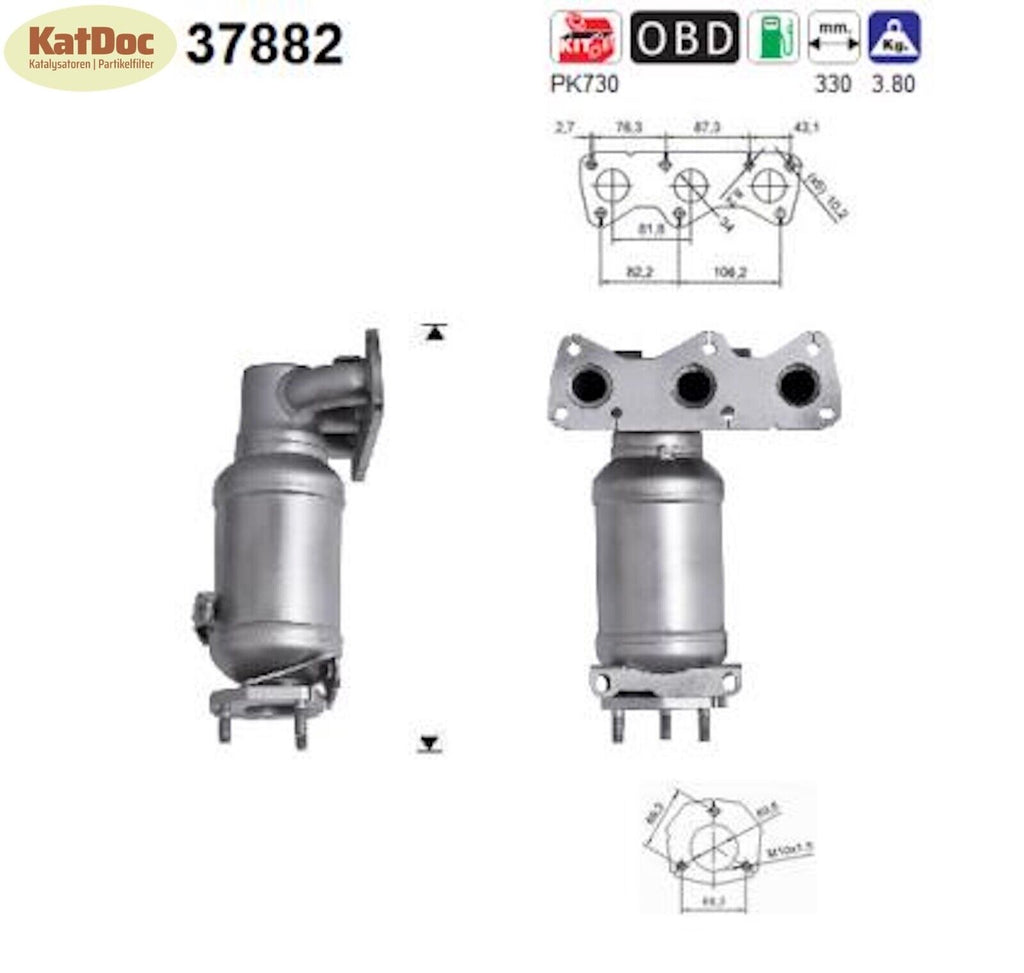 Katalysator für Skoda Fabia, VW Polo, 1.2, 40kW, Euro 4 - KatDoc