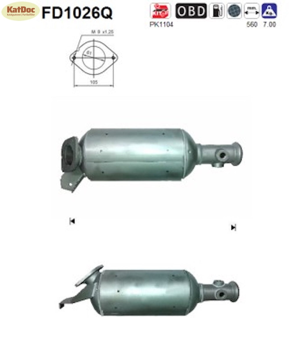 Ruß - Partikelfilter Nissan Interstar,Opel Movano,Renault Master,Silizium,Euro 4 - KatDoc