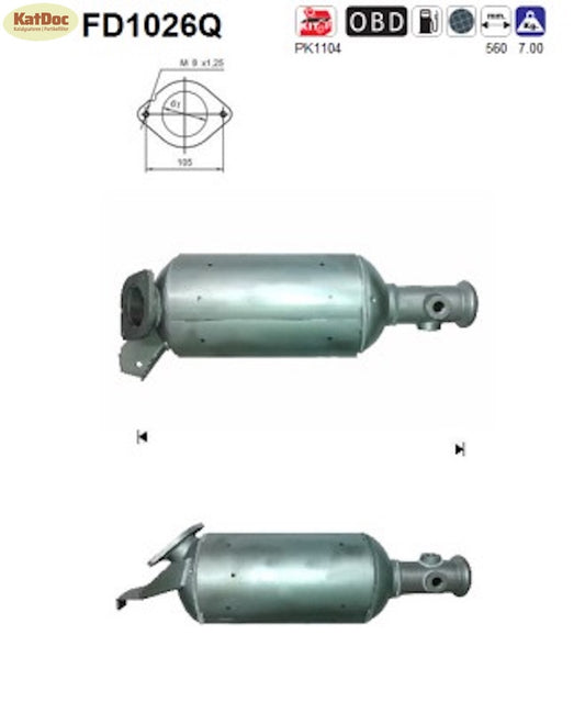 Ruß - Partikelfilter Nissan Interstar,Opel Movano,Renault Master,Silizium,Euro 4 - KatDoc