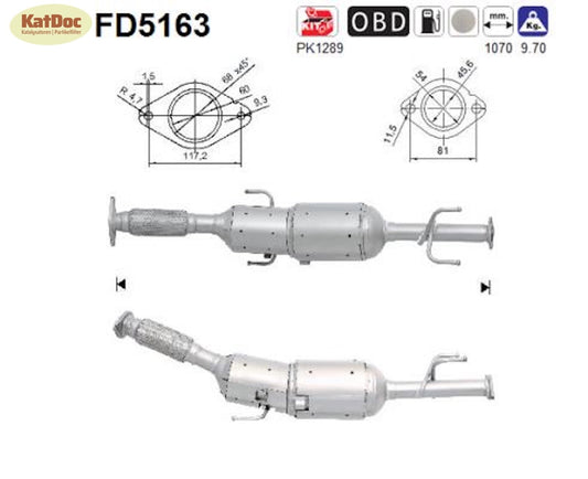 Ruß - Partikelfilter für Nissan NV200 1.5dCi 63/66kW, Euro 5 - KatDoc