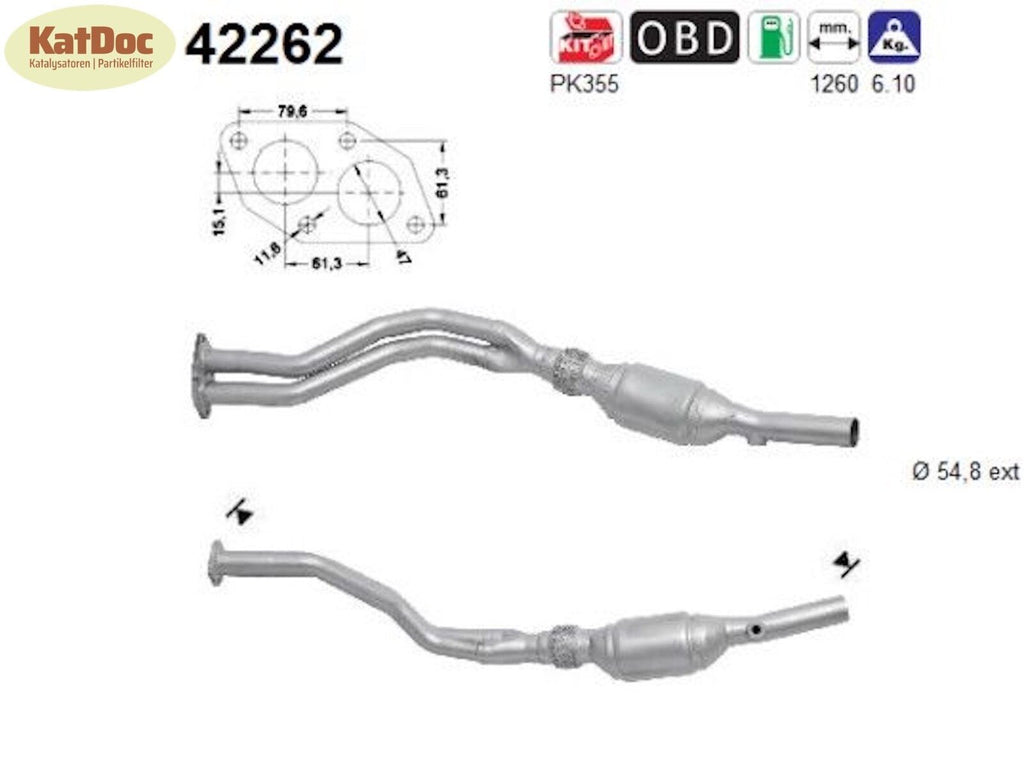 Katalysator Audi A4 B5, 1.8, 92kW, Euro 3 - KatDoc