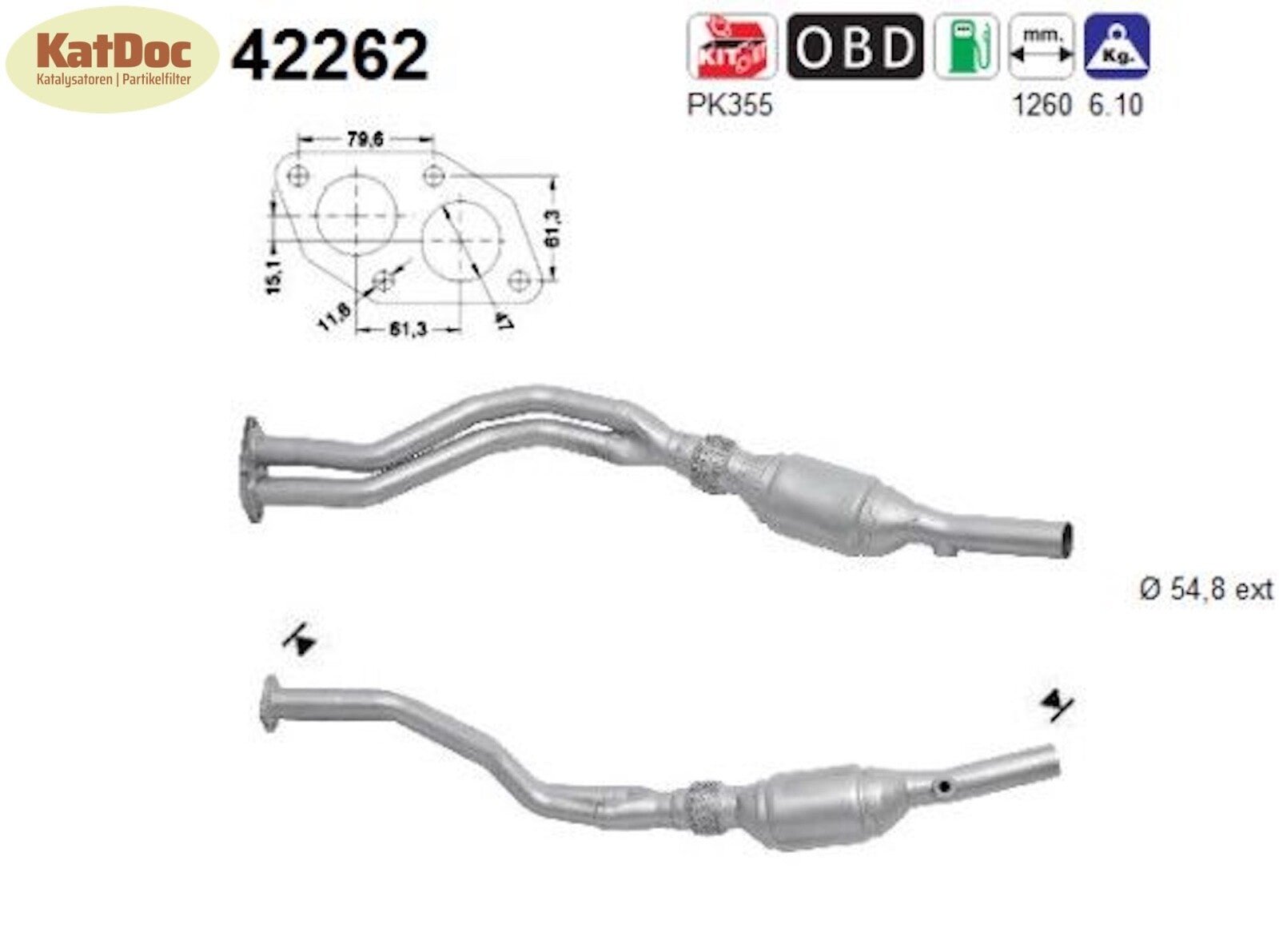 Katalysator Audi A4 B5, 1.8, 92kW, Euro 3 - KatDoc