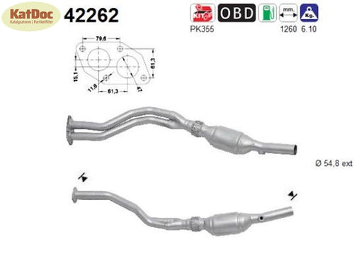 Katalysator Audi A4 B5, 1.8, 92kW, Euro 3 - KatDoc