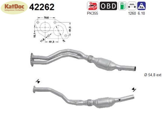 Katalysator Audi A4 B5, 1.8, 92kW, Euro 3 - KatDoc
