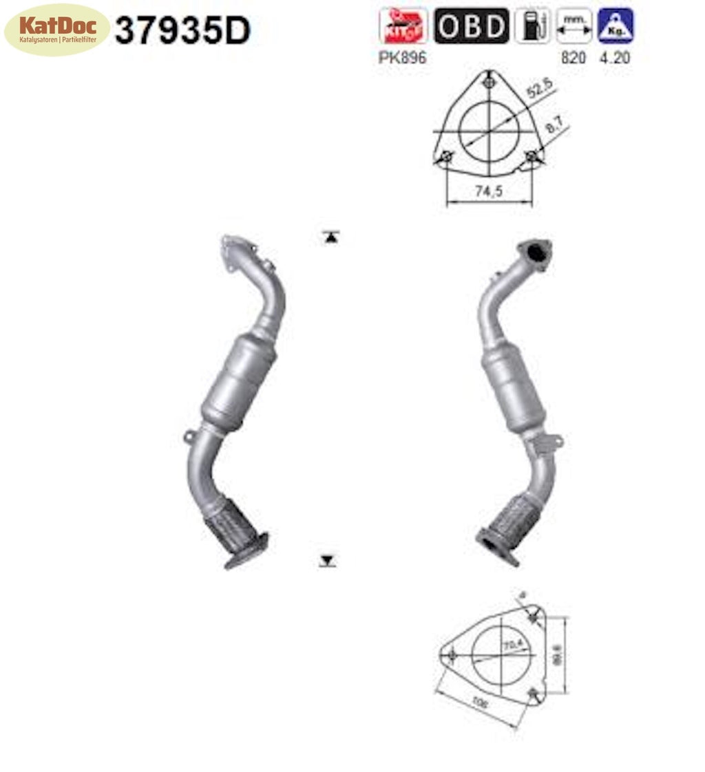 Katalysator für Audi Q7, Porsche Cayenne, VW Touareg, 3.0 TDI, Euro 4 - KatDoc