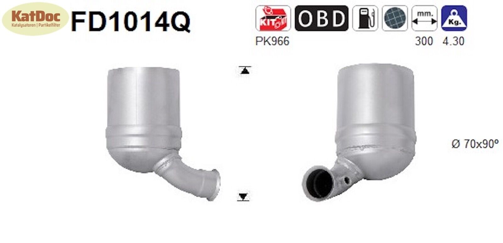 Ruß - Partikelfilter für Citroen, MINI, Peugeot, Silizium, Euro 4 - KatDoc