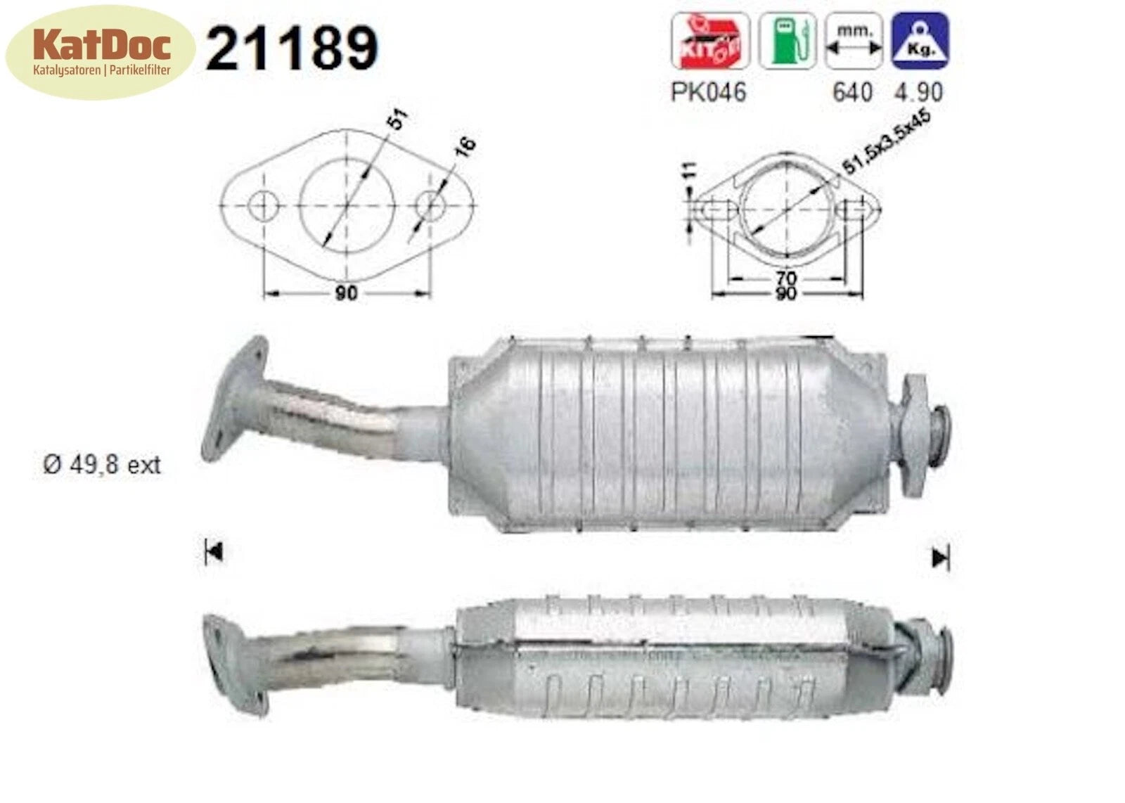 Katalysator für Opel Astra F, 2.0, 16V/GSI, 110kW, Euro 1&2 - KatDoc