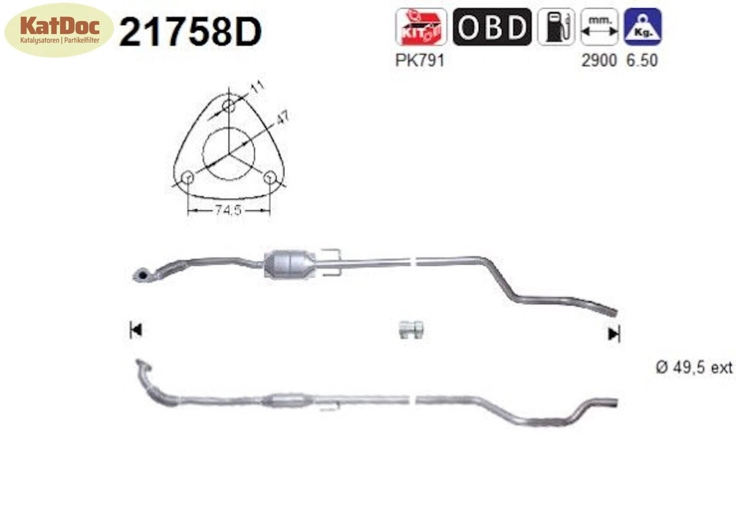 Katalysator für Opel Meriva A, 1.7 CDTI, 74kW, Euro 4 - KatDoc
