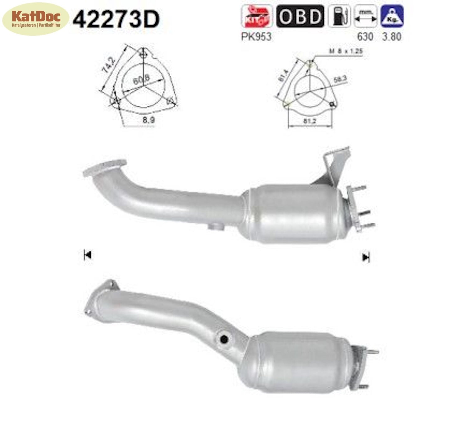 Katalysator Audi A6 C6, 2.7/3.0 TDI, 120/140/155/176kW, Automatik, Euro 5 - KatDoc