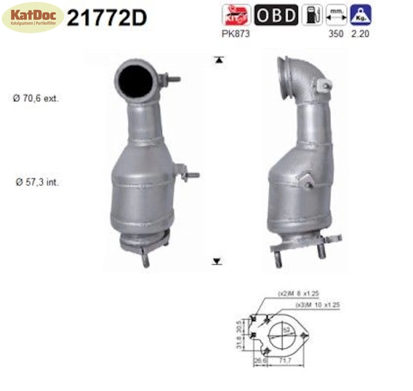 Katalysator für Chevrolet Captiva, Opel Antara A, 2.0, 93/110kW, Euro 4 - KatDoc