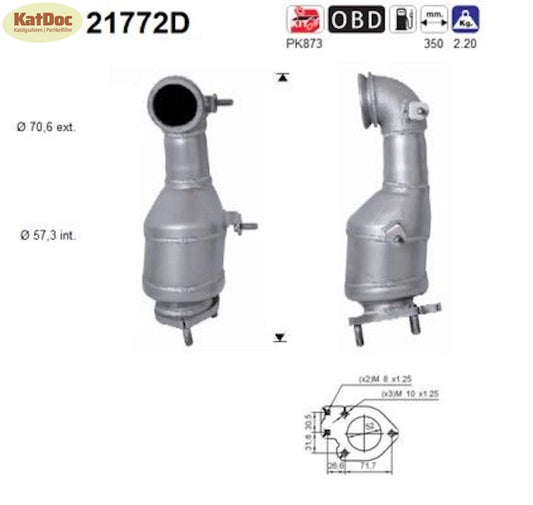 Katalysator für Chevrolet Captiva, Opel Antara A, 2.0, 93/110kW, Euro 4 - KatDoc