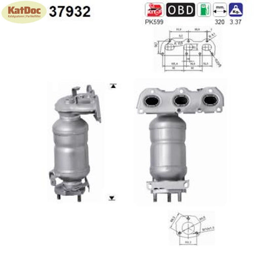 Katalysator für Seat Cordoba/Ibiza, Skoda Fabia/Roomster, VW Polo, 1.2, Euro 4 - KatDoc