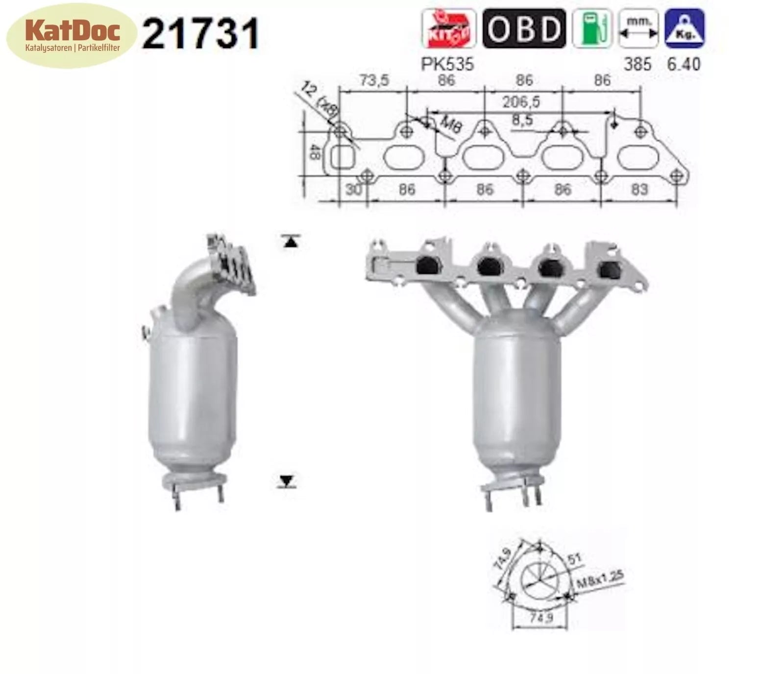 Katalysator Opel Astra G/Corsa C/Meriva A/Signum/Vectra B/C /Zafira A,Euro 3 - KatDoc