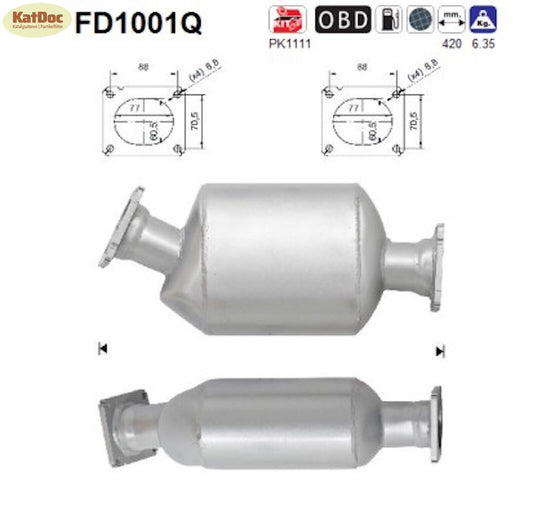 Ruß - Partikelfilter für BMW 5er/7er/X5, 2.5/3.0, Silizium, Euro 4 - KatDoc