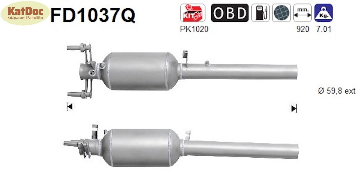 Ruß - Partikelfilter Mercedes - Benz,Viano/Vito/Mixto,3.0 CDI,150kW,Silizium,Euro 4 - KatDoc