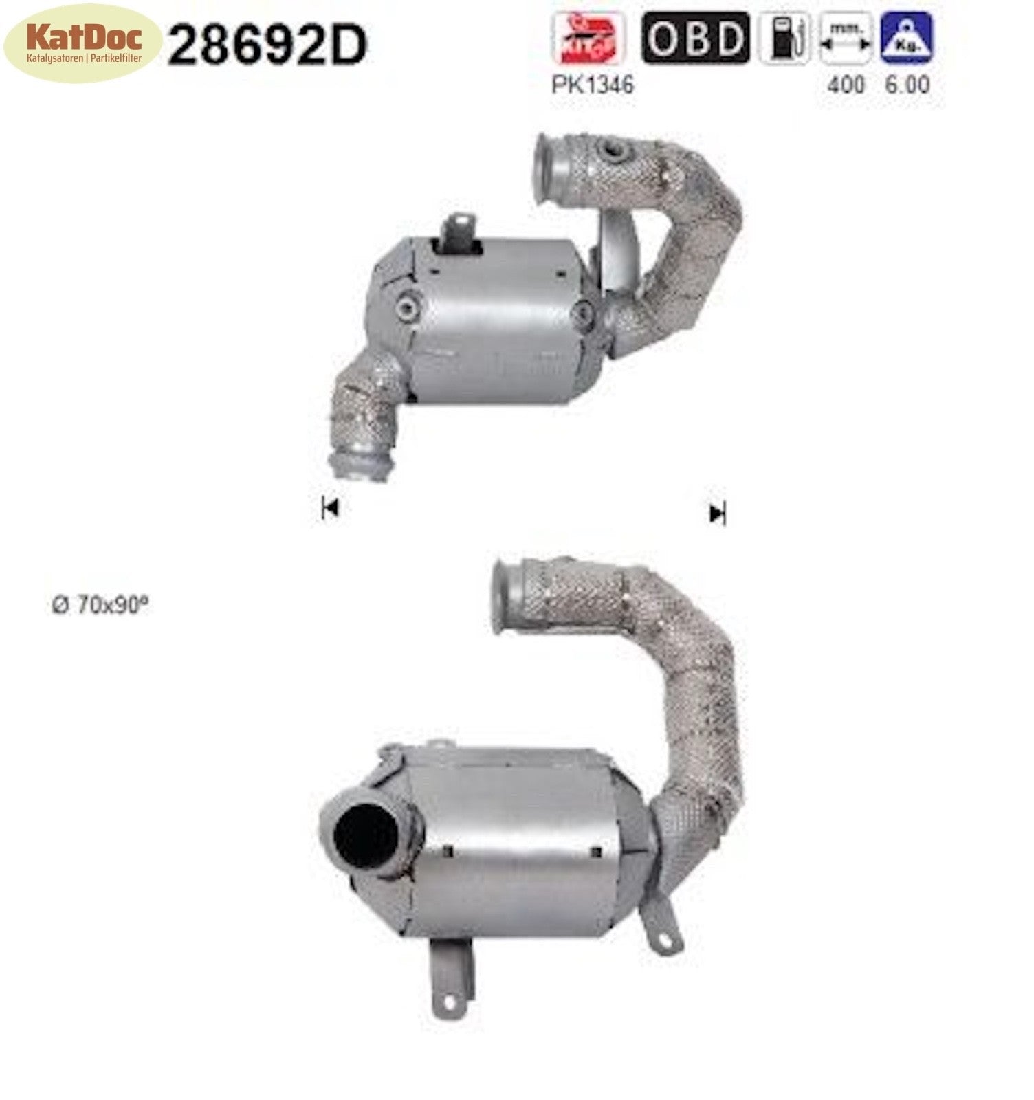 Katalysator Citroen, DS, Opel, Peugeot, Toyota, 2.0, Diesel, Euro 6 - KatDoc