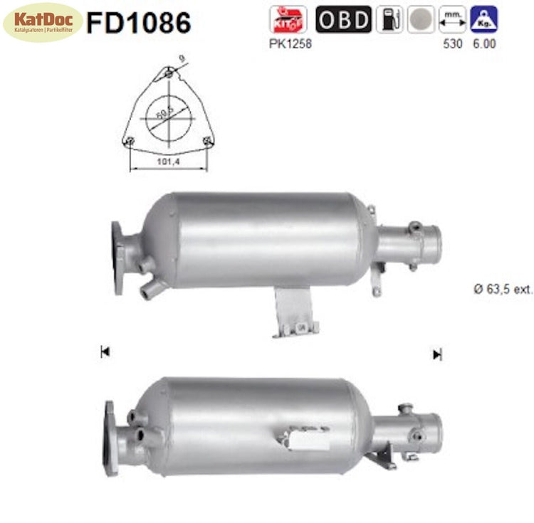 Ruß - Partikelfilter Land Rover Discovery 4 /Range Rover Sport,3.0, 4x4, Euro 5 - KatDoc