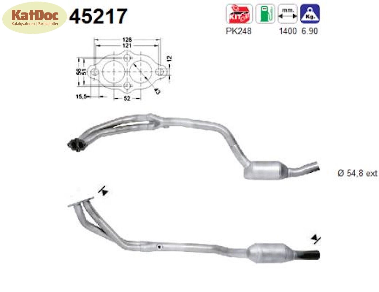 Katalysator für BMW Z3 Roadster (E36), 1.8i, 85kW, Euro 1&2 - KatDoc