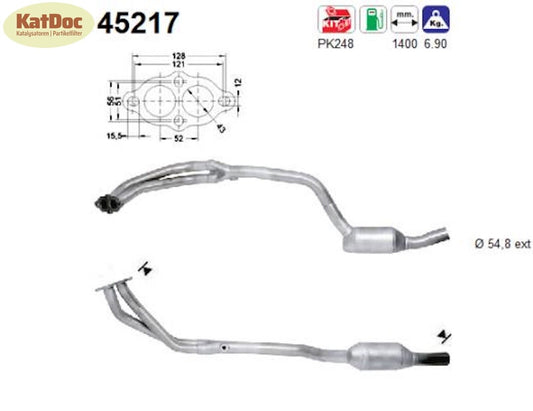Katalysator für BMW Z3 Roadster (E36), 1.8i, 85kW, Euro 1&2 - KatDoc