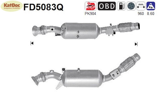 Ruß - Partikelfilter für Mercedes - Benz Sprinter, 2.1 CDI, Silizium, Euro 5 - KatDoc