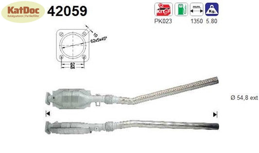 Katalysator für Audi 100/A6, C4, 2.0/2.3, 98/103kW, Euro 1&2 - KatDoc