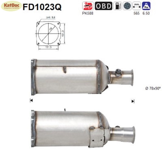 Ruß - Partikelfilter für CitroenC4 Grand Picasso/Picasso,2.0 HDi,Silizium,Euro 4 - KatDoc