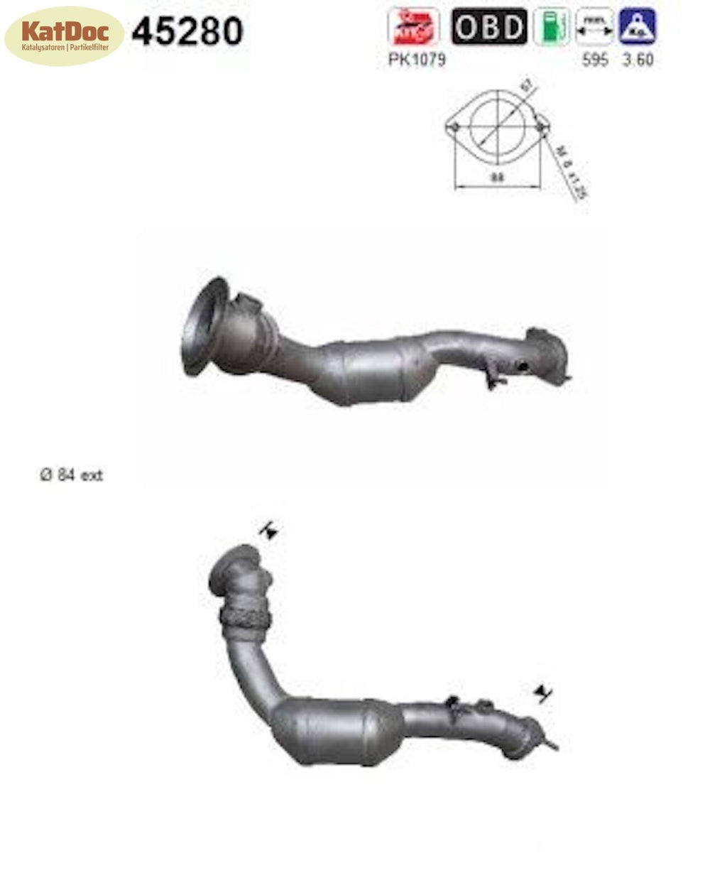 Katalysator BMW 1er/3er E88/E90/E93/E91/E92, 3.0, 225kW, links, Euro 4 - KatDoc