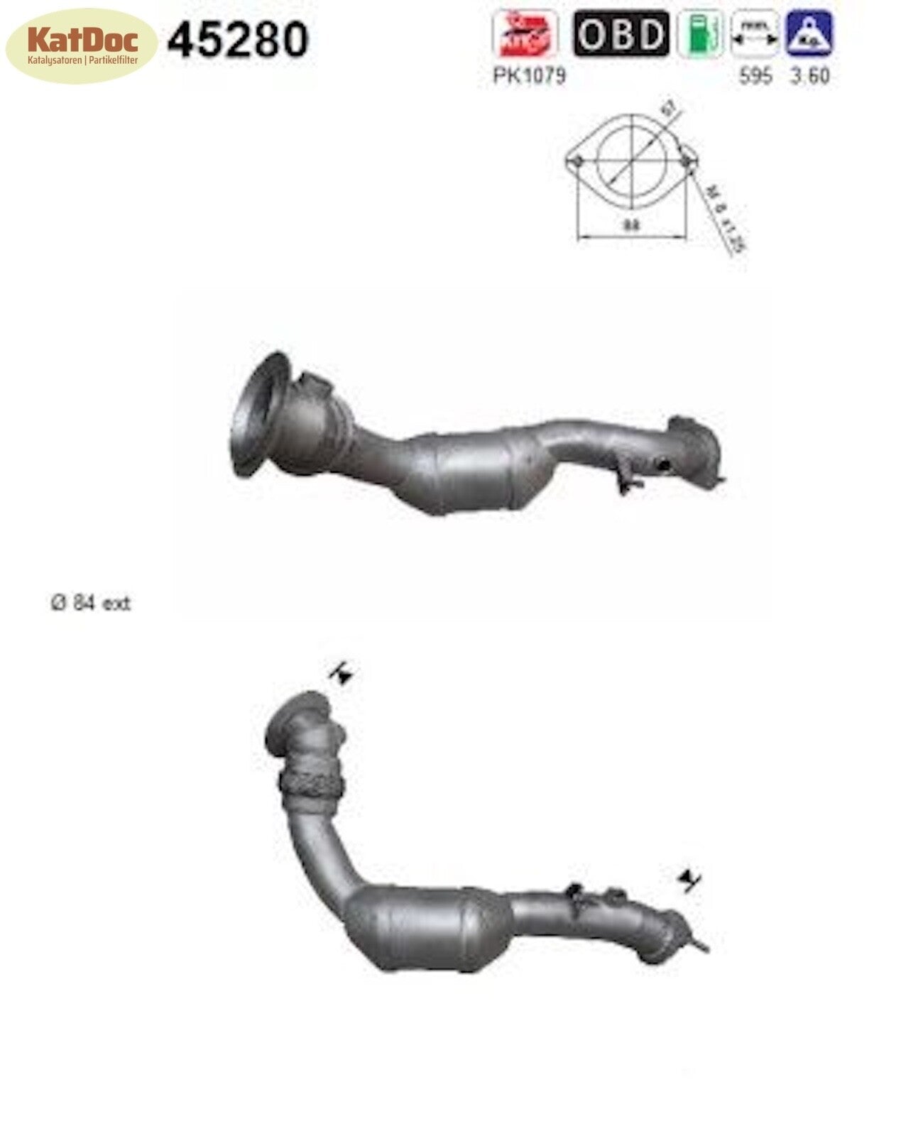Katalysator BMW 1er/3er E88/E90/E93/E91/E92, 3.0, 225kW, links, Euro 4 - KatDoc