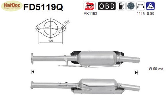 Ruß - Partikelfilter für Ford C - Max/Focus/Grand C - Max, 2.0 TDCi, Silizium,Euro 5 - KatDoc