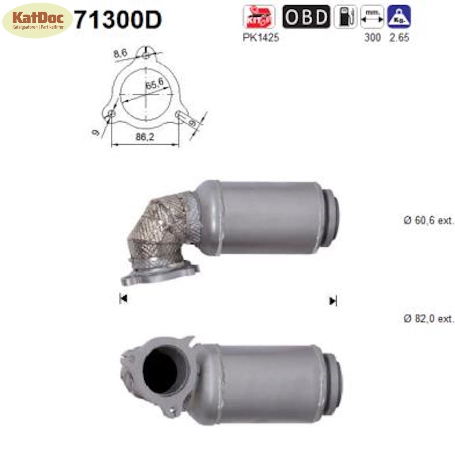 Katalysator für Mercedes C - Klasse/CLS/E - Klasse/GLK, 3.0, Diesel, Euro 5 - KatDoc