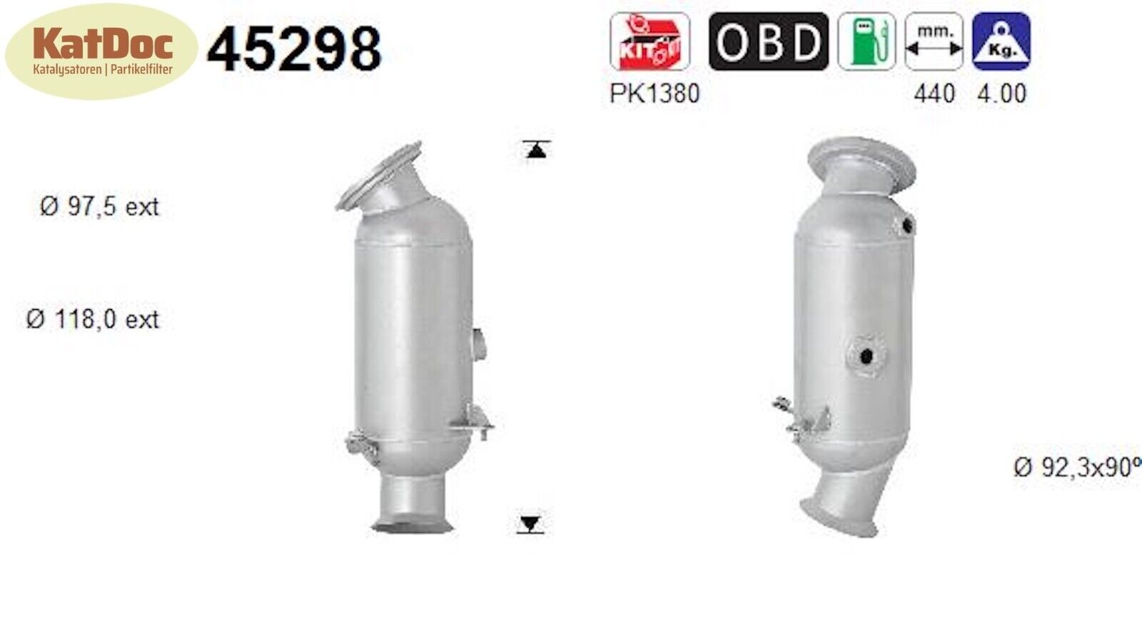 Katalysator für BMW 1er/2er/3er/4er, 3.0, Euro 6 - KatDoc