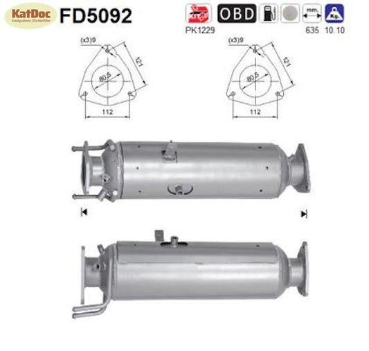 Ruß - Partikelfilter für IVECO Daily 5, Euro 5 - KatDoc