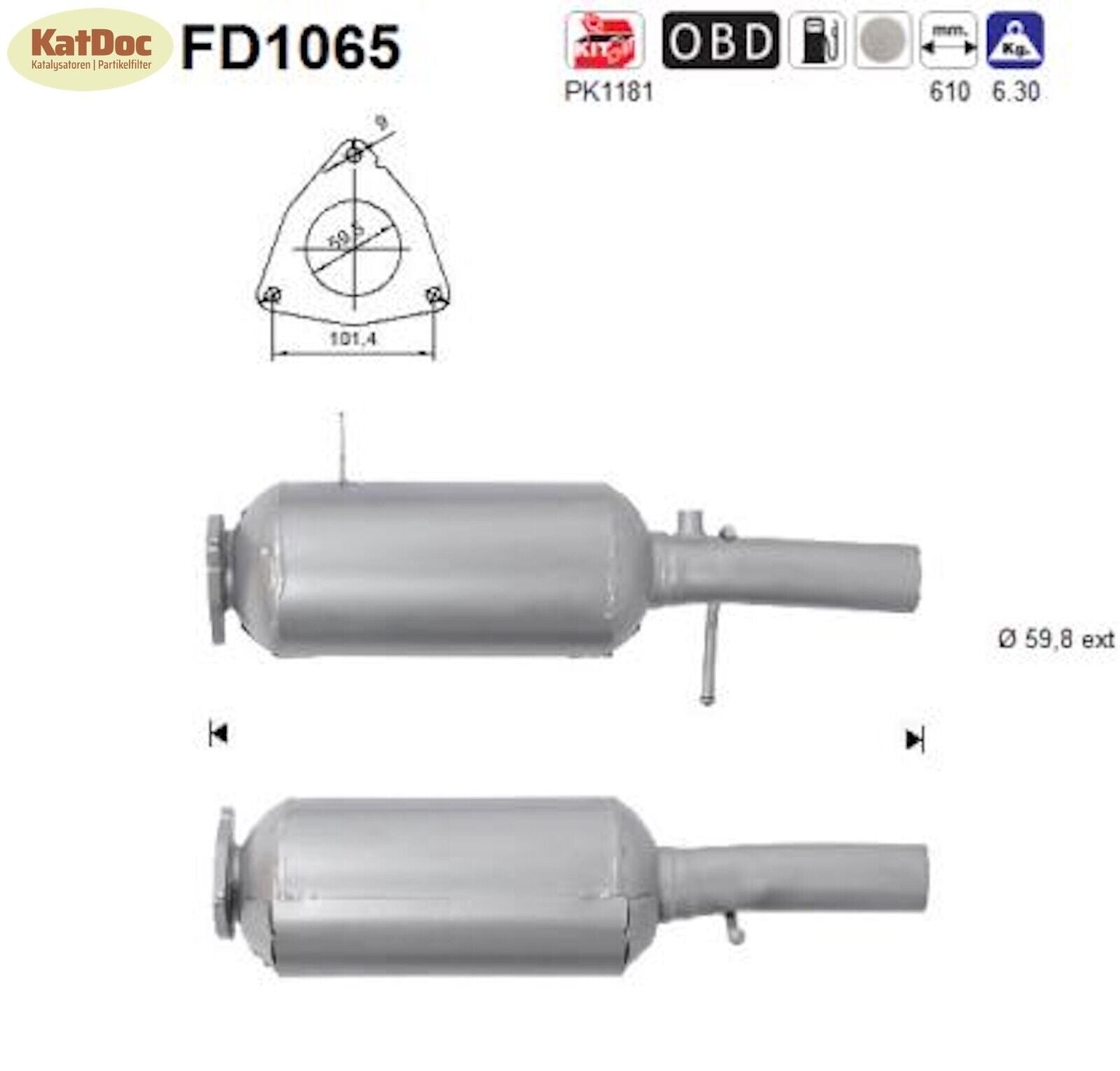 Ruß - Partikelfilter Land Rover Rang Rover Evoque, 2.2 D,4x4,110/140kW, Euro 5 - KatDoc