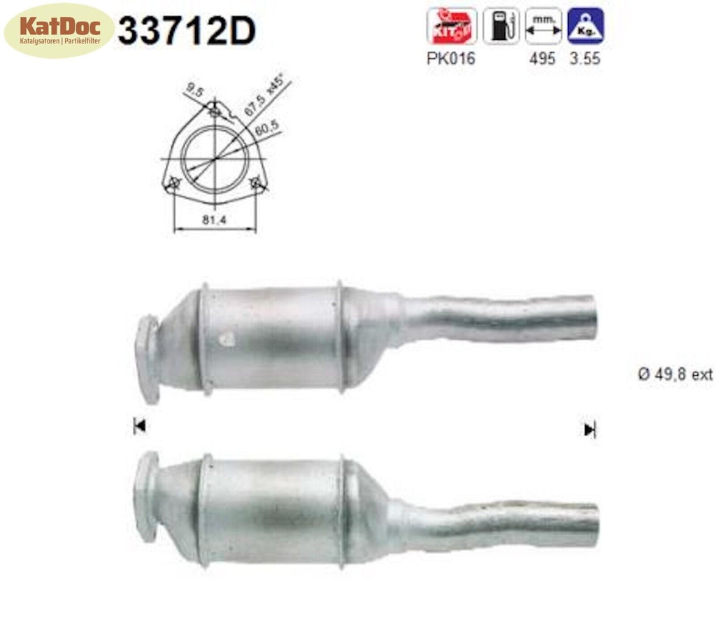 Katalysator Ford, Seat, VW, 1.9 D/TD/TDI/SDI/GTD, Diesel, Euro 1&2 - KatDoc